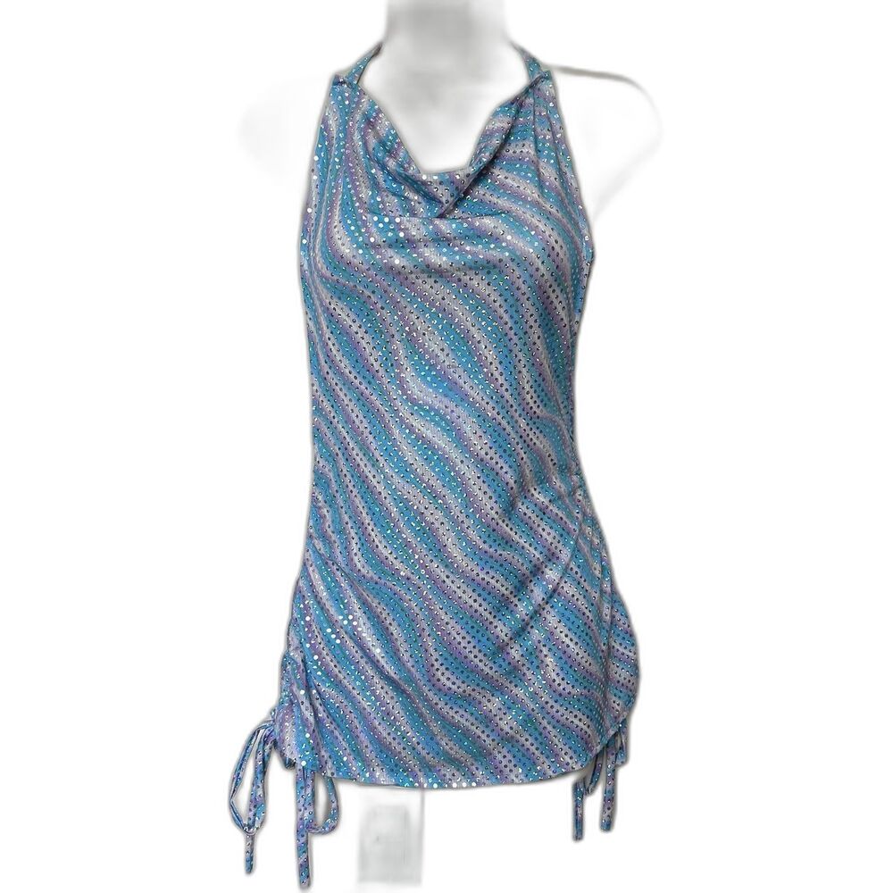 Yung Reaper Moonlight Fever Mini Dress Sm Iridescent Sequins Party Girl Disco